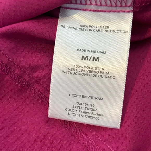 Habit Women’s River Shirt Fuchsia Pink Fishing UPF 40 Short Sleeve Medium - Picture 6 of 9
